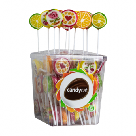 CANDYCAT PIRULETAS ROCK FRUTAS 100X10G