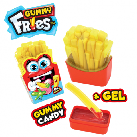 JOHNY BEE GUMMY FRIES DIP & LICK 12 UN