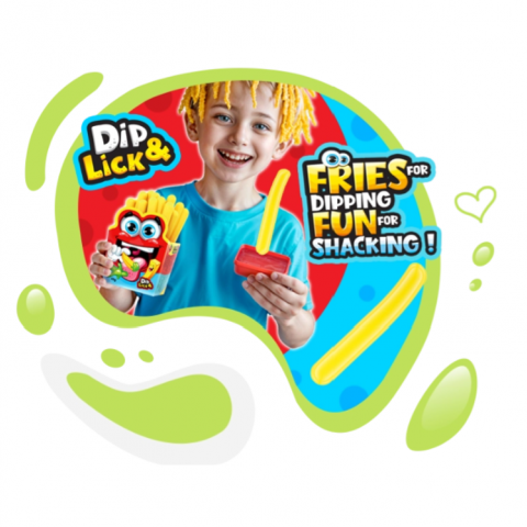JOHNY BEE GUMMY FRIES DIP & LICK 12 UN