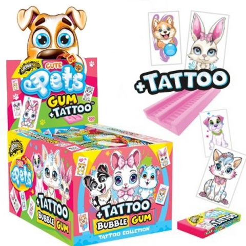 JOHNY BEE CUTE PETS GUM TATTOO 200 UN
