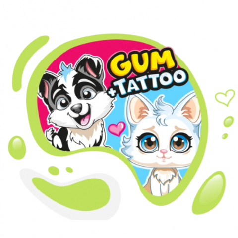 JOHNY BEE CUTE PETS GUM TATTOO 200 UN