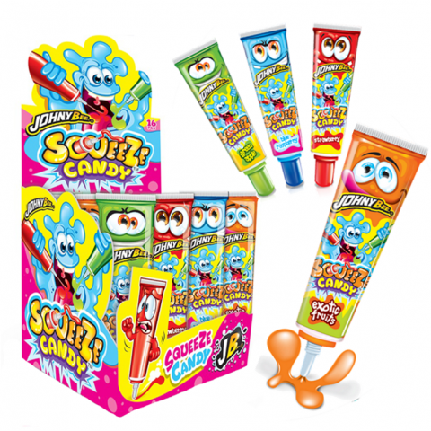 JOHNY BEE SQUEEZE CANDY TUBO 16 UN