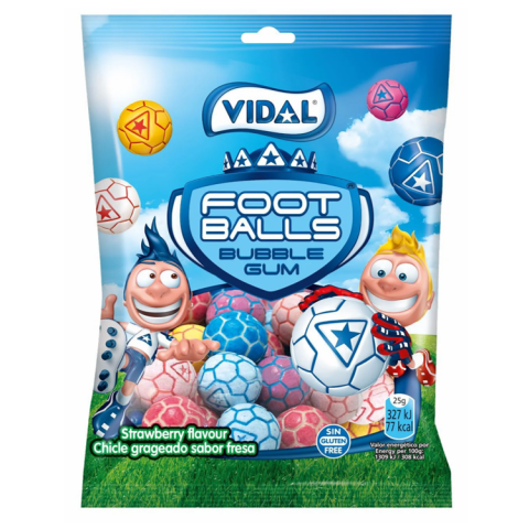VIDAL SAQ. CHICLE BOLAS FUTEBOL 14X90G