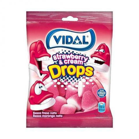 VIDAL SAQ. BEIJOS NATA MORANGO 14X90G