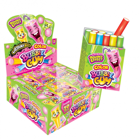JOHNY BEE COLOR BUBBLE GUM 18 UN