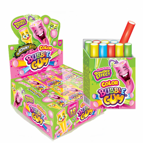JOHNY BEE COLOR BUBBLE GUM 18 UN