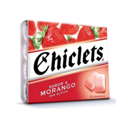 PASTILHAS CHICLETS MORANGO 14X17,5G