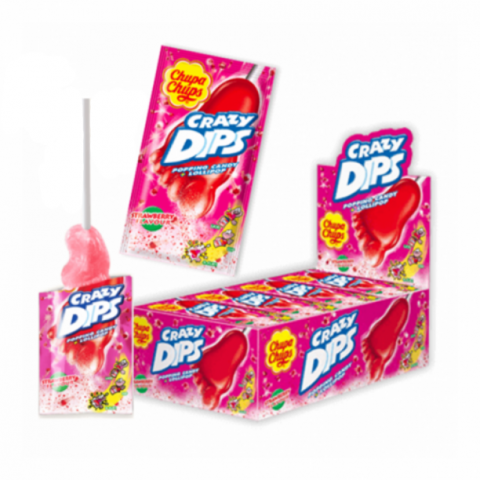 CHUPA CHUPS CRAZY DIPS MORANGO 24x14g