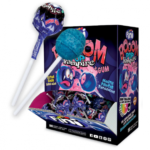 CHUPAS BOOM POP GUM VAMPIRO 100 UN