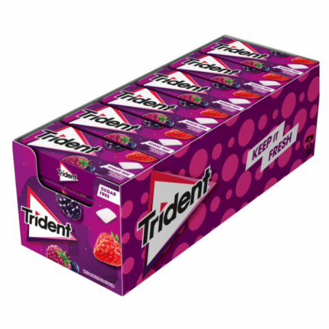 PASTILHAS TRIDENT FRESH FRUTOS SILVESTRES 24 UN