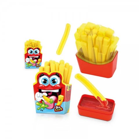 JOHNY BEE GUMMY FRIES DIP & LICK 12 UN