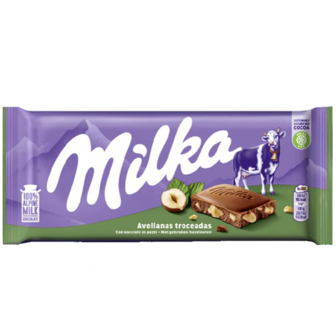 MILKA CHOCOLATE AVELÃS INTEIRAS 17X100G