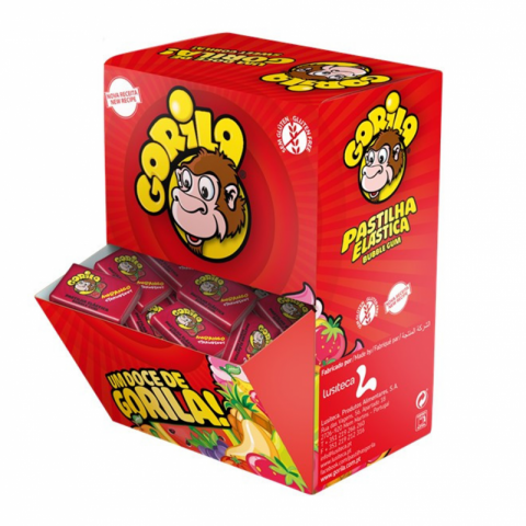 PASTILHAS GORILA MORANGO 100 UND