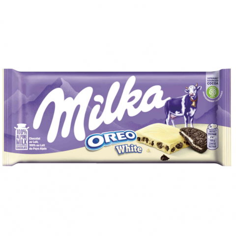 CHOCOLATES MILKA OREO WHITE 22X100G