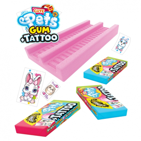 JOHNY BEE CUTE PETS GUM TATTOO 200 UN