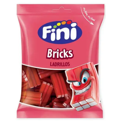 GOMAS FINI TIJOLOS MORANGO BRILHO 12X90G