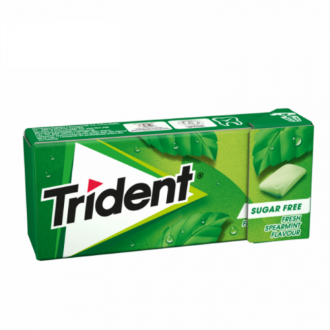 PASTILHAS TRIDENT FRESH SPEARMINT 24 UN