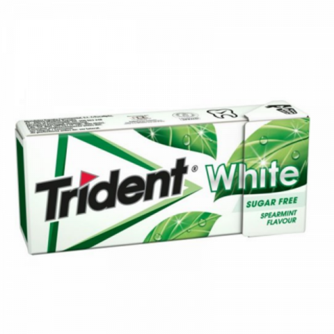 PASTILHAS TRIDENT FRESH WHITE SPEARMINT 24 UN