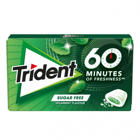 PASTILHAS TRIDENT 60 MINUT SPEARMINT 16X20G