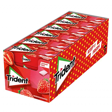 PASTILHAS TRIDENT FRESH MORANGO 24X14,5G