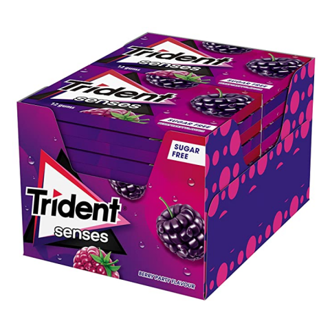 PASTILHAS TRIDENT SENSES BERRY 12X23G