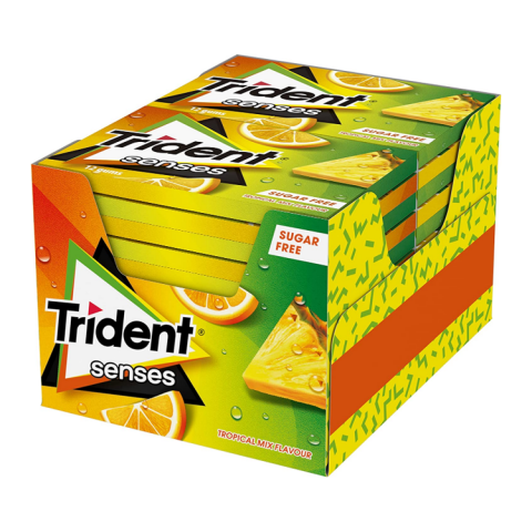 PASTILHAS TRIDENT SENSES TROPICAL 12X23G